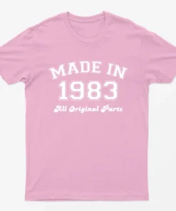 Light Pink Made in 1983 All Original Parts T-Shirt