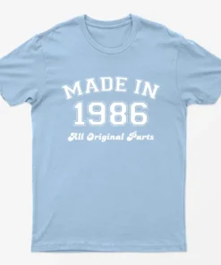 Light Blue Made in 1986 All Original Parts T-Shirt