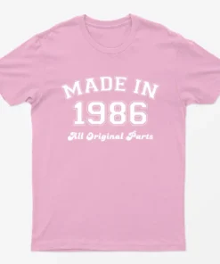 Light Pink Made in 1986 All Original Parts T-Shirt