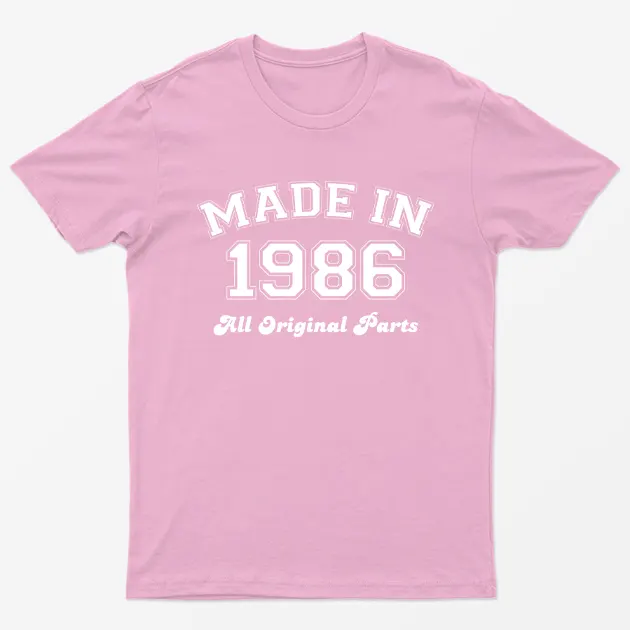 Light Pink Made in 1986 All Original Parts T-Shirt