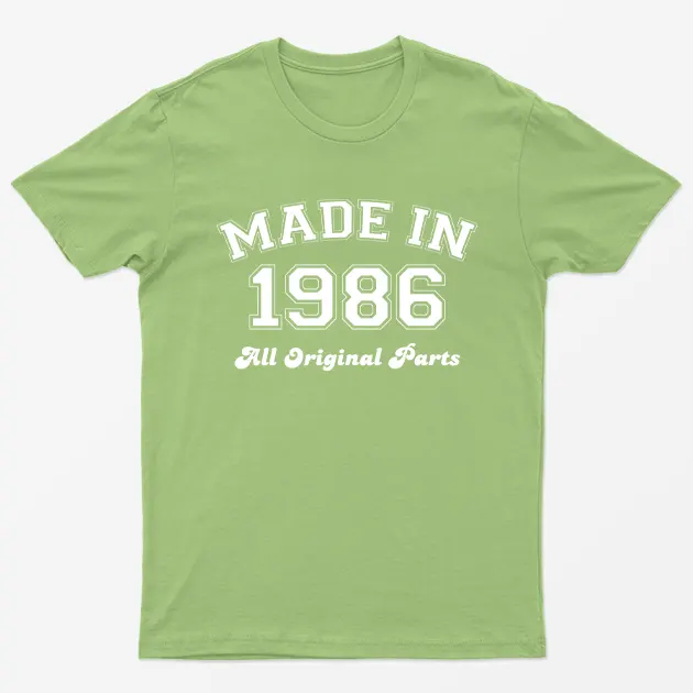Lime Made in 1986 All Original Parts T-Shirt