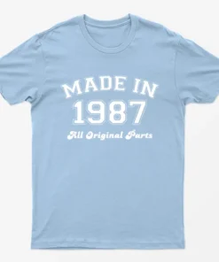 Light Blue Made in 1987 All Original Parts T-Shirt