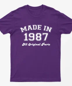 Purple Made in 1987 All Original Parts T-Shirt