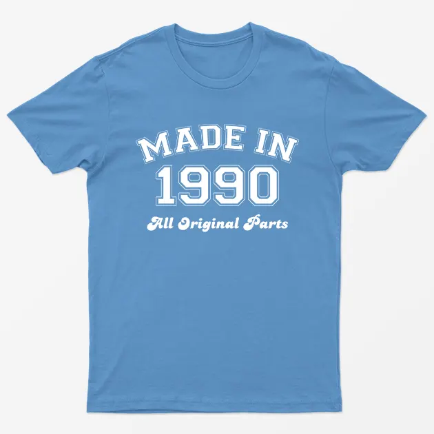 Carolina blue Made in 1990 All Original Parts T-Shirt