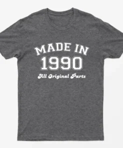 Dark Heather Made in 1990 All Original Parts T-Shirt