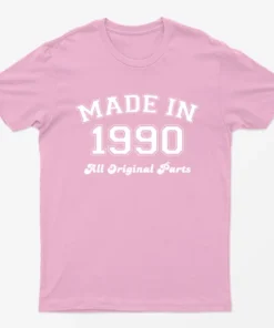 Light Pink Made in 1990 All Original Parts T-Shirt