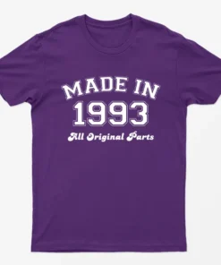 Purple Made in 1993 All Original Parts T-Shirt