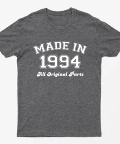 Dark Heather Made in 1994 All Original Parts T-Shirt