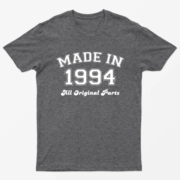 Dark Heather Made in 1994 All Original Parts T-Shirt