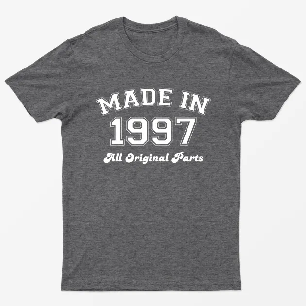 Dark Heather Made in 1997 All Original Parts T-Shirt