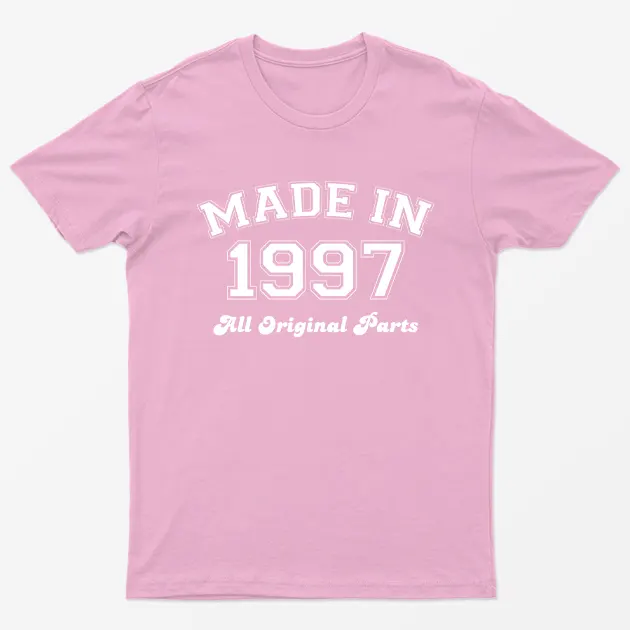 Light Pink Made in 1997 All Original Parts T-Shirt