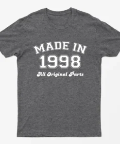 Dark Heather Made in 1998 All Original Parts T-Shirt