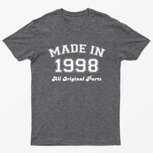 Dark Heather Made in 1998 All Original Parts T-Shirt