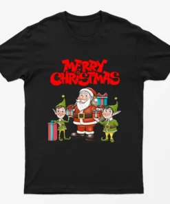 Black Merry Christmas Graphic T-Shirt