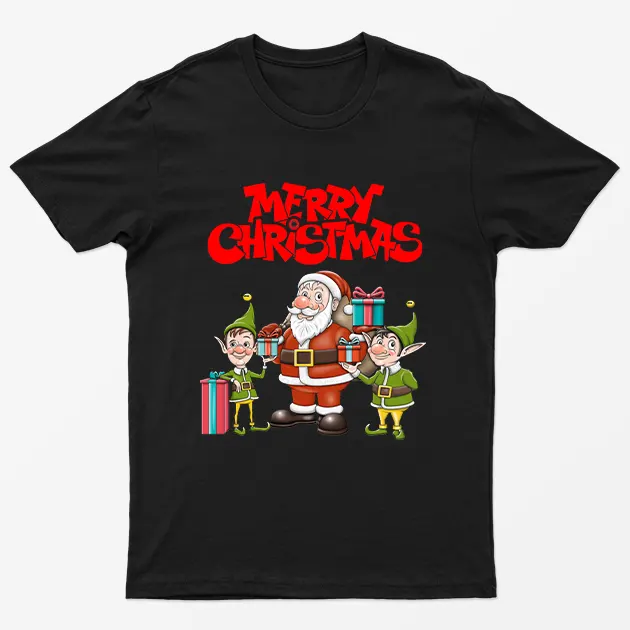Black Merry Christmas Graphic T-Shirt