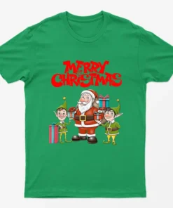 Irish Green Merry Christmas Graphic T-Shirt