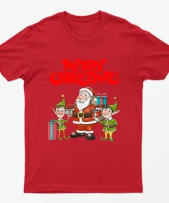 Red Merry Christmas Graphic T-Shirt