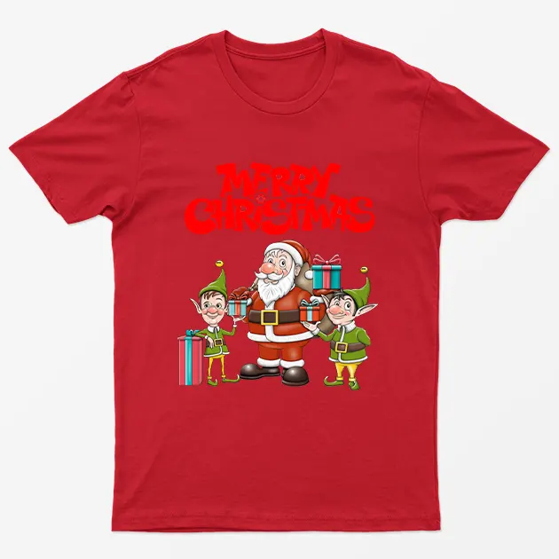 Red Merry Christmas Graphic T-Shirt