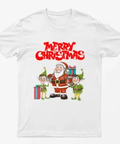 White Merry Christmas Graphic T-Shirt