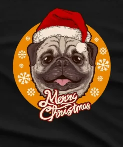 Merry Christmas Pug Santa Claus T-Shirt