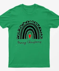 Irish Green Merry Christmas Rainbow T-Shirt