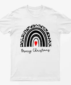 White Merry Christmas Rainbow T-Shirt