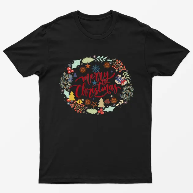 Black Merry Christmas T-Shirt