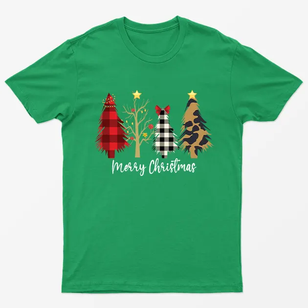 Irish Green Merry Christmas Trees T-Shirt