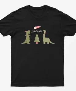 Black Merry Extinction Santaaa T-Shirt