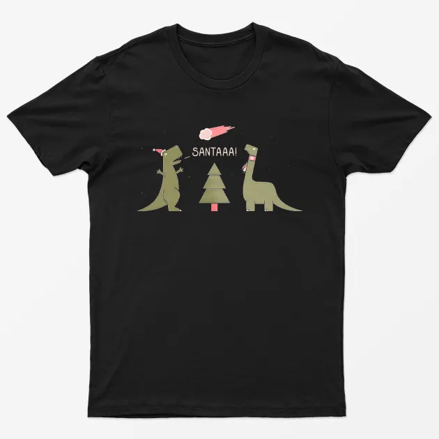Black Merry Extinction Santaaa T-Shirt