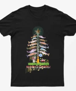 Black Merry Fishmas T-Shirt