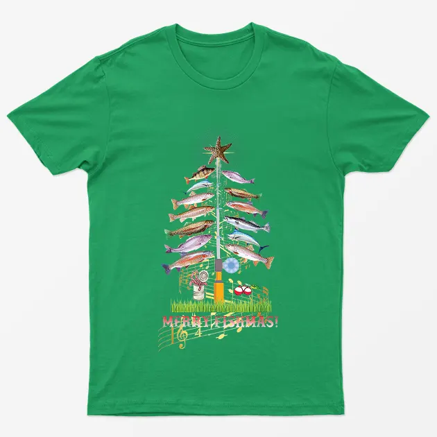Irish Green Merry Fishmas T-Shirt
