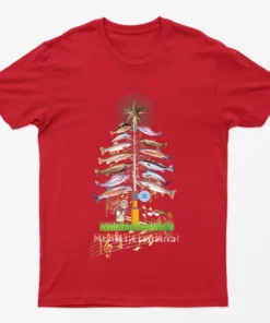 Red Merry Fishmas T-Shirt