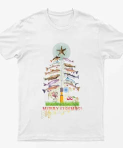 White Merry Fishmas T-Shirt