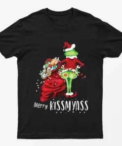 Black Merry Kissmyass T-Shirt