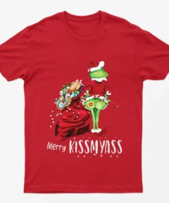Red Merry Kissmyass T-Shirt
