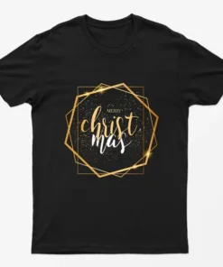 Black Merry Luxury Christmas T-Shirt