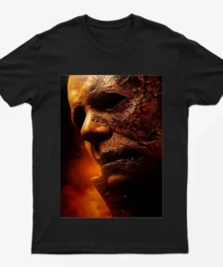 Black Micheal Myers Face Halloween T-Shirt