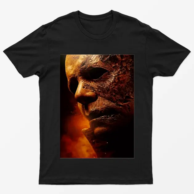 Black Micheal Myers Face Halloween T-Shirt