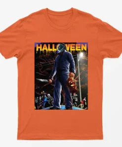 Orange Micheal Myers Halloween T-Shirt