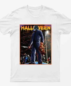 White Micheal Myers Halloween T-Shirt