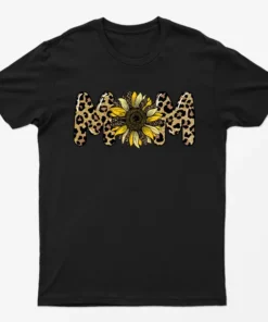 Black Mom Flower T-Shirt