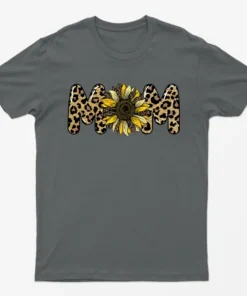 Charcoal Mom Flower T-Shirt