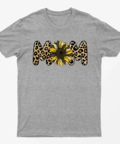 Sport Grey Mom Flower T-Shirt