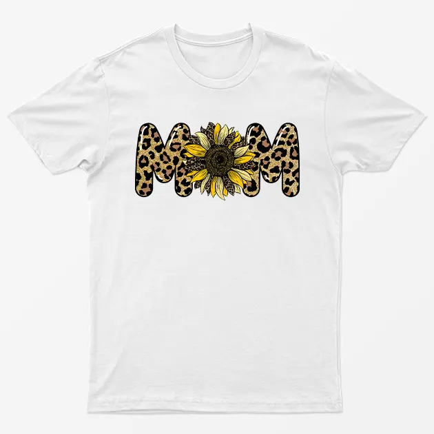 White Mom Flower T-Shirt