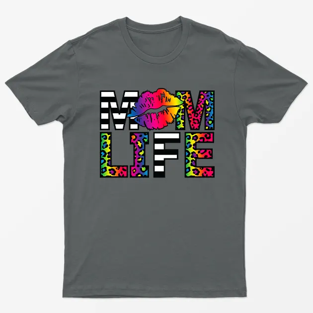 Charcoal Mom Life Mothers Day T-Shirt