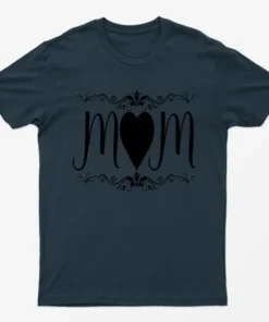 Navy Blue Mom Love Graphic T-Shirt