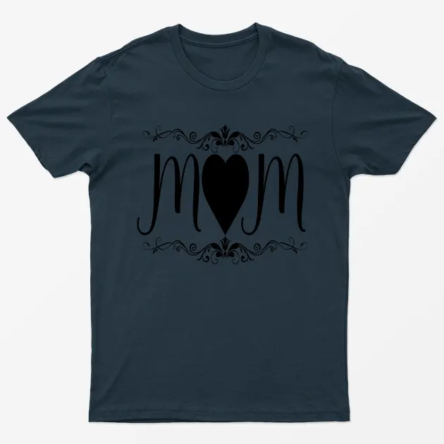 Navy Blue Mom Love Graphic T-Shirt