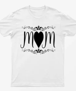 White Mom Love Graphic T-Shirt