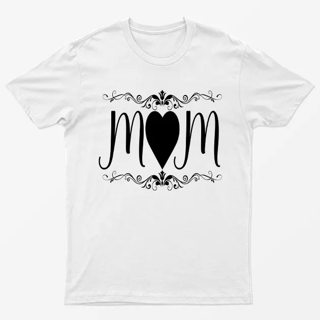 White Mom Love Graphic T-Shirt
